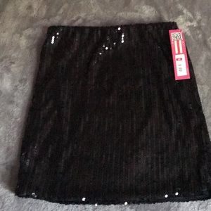 Black sequin skirt